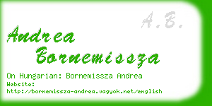 andrea bornemissza business card